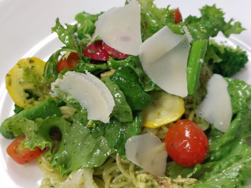 夏野菜たっぷりのパスタ